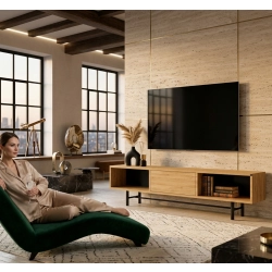 Szafka RTV-68 Drewno Lite Dąb Loft Lakier Rozmiary od 100 cm do 200 cm PREMIUM